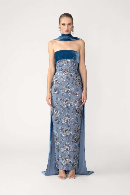 Adrian Embroidered Gown